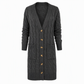 Your Everyday Outfits Deserve More Than a Basic Sweater! Women's Long Button-Front Knit Cardigan – Elegant, Relaxed Layering with a Flattering Longline Silhouette for Chic Fall & Winter Style!