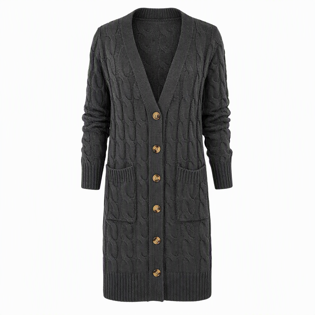 Your Everyday Outfits Deserve More Than a Basic Sweater! Women's Long Button-Front Knit Cardigan – Elegant, Relaxed Layering with a Flattering Longline Silhouette for Chic Fall & Winter Style!