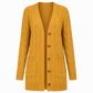 Your Everyday Outfits Deserve More Than a Basic Sweater! Women's Long Button-Front Knit Cardigan – Elegant, Relaxed Layering with a Flattering Longline Silhouette for Chic Fall & Winter Style!