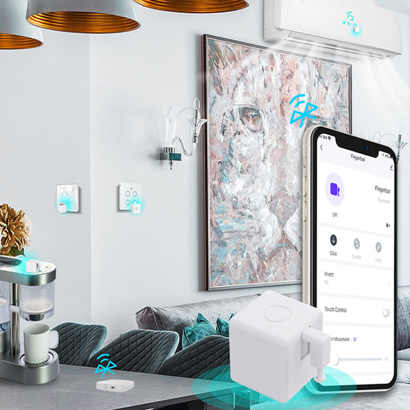 Pulsador de botón de interruptor inteligente: sin cableado, aplicación Bluetooth ni control de temporizador