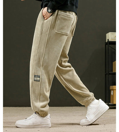 Pantalones suaves casuales de tela de pana para hombre 