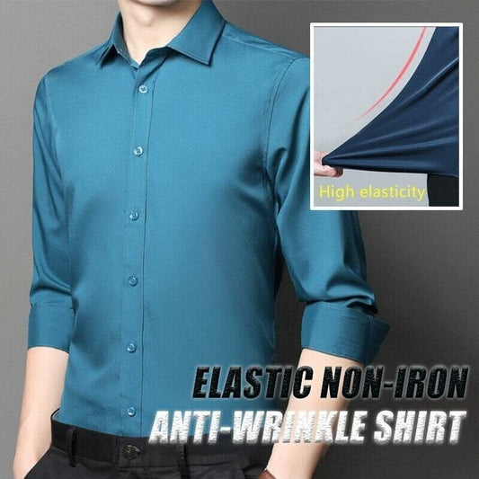 Camisa antiarrugas elástica sin planchar (50% de descuento)