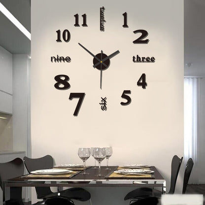 🔥Promoción del último día 🔥Reloj decorativo con calcomanías de pared 3D