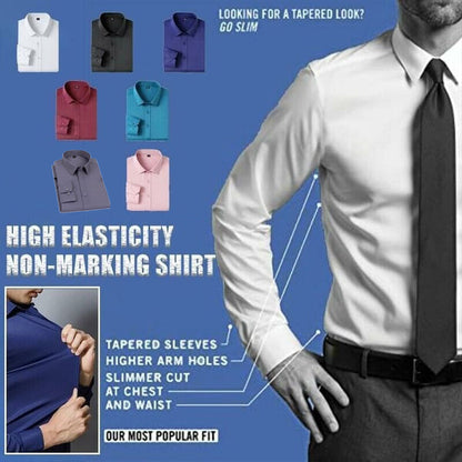 Camisa antiarrugas elástica sin planchar (50% de descuento)