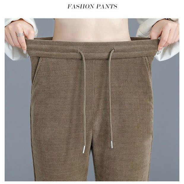 🔥Gran oferta de invierno🔥 Pantalones deportivos de pana de felpa cálidos para mujer (65% de descuento)