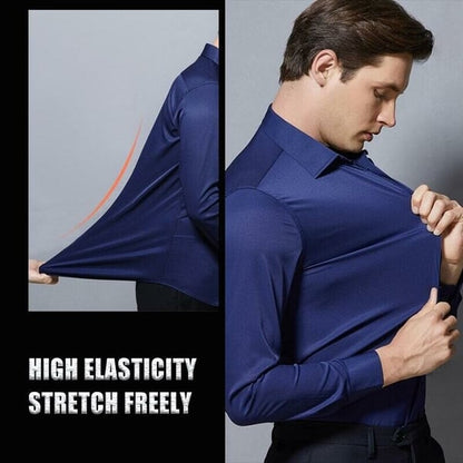 Camisa antiarrugas elástica sin planchar (50% de descuento)