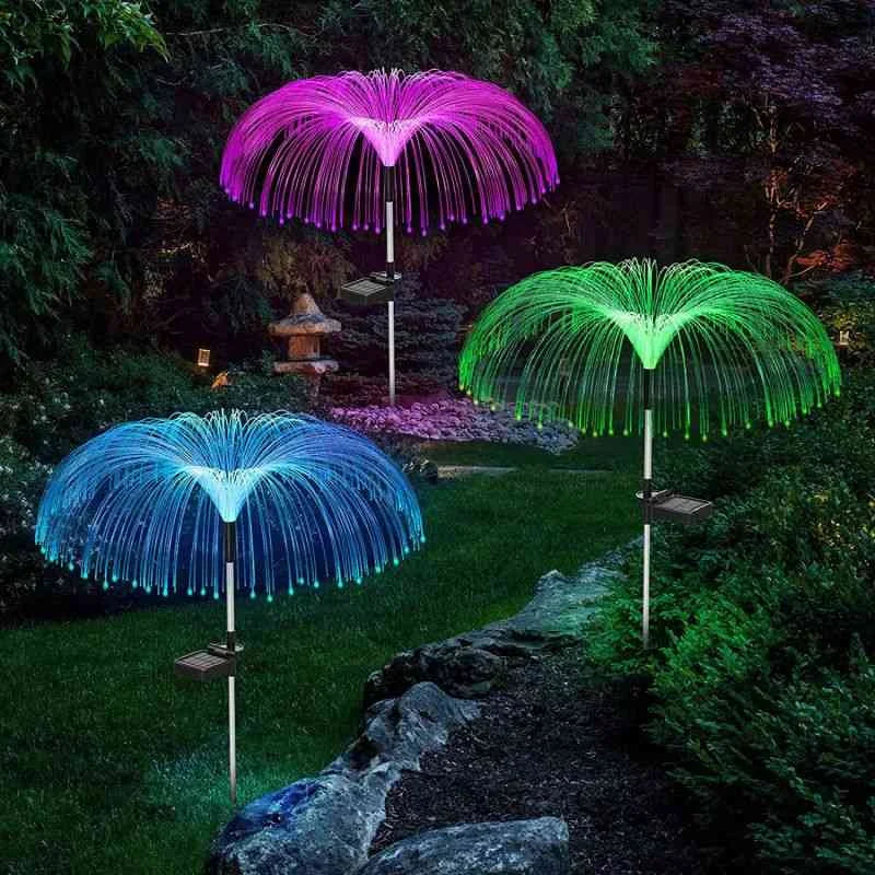 🔥Gran oferta de año nuevo 49% de descuento🔥 Luz ambiental de medusa solar impermeable para césped al aire libre que cambia de color