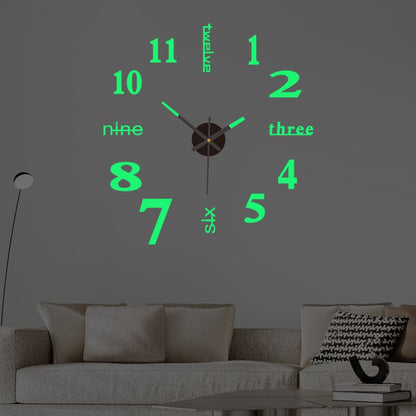 🔥Promoción del último día 🔥Reloj decorativo con calcomanías de pared 3D