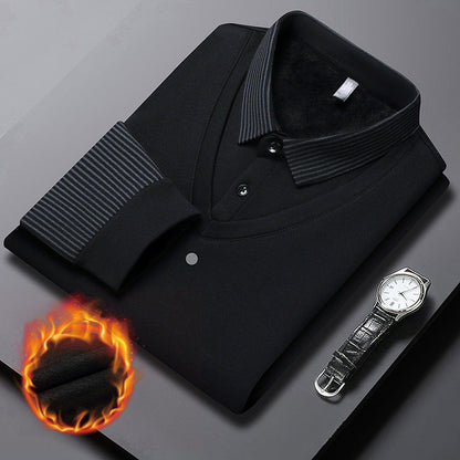 🔥VENTA CALIENTE 19.99🔥Camisa de punto de dos piezas sintética con solapa para hombre 