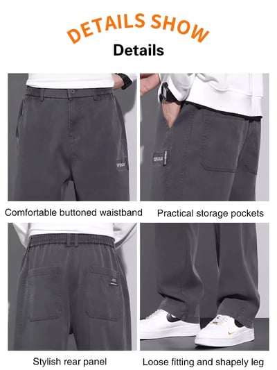 🎅🔥Gran oferta $35.99🎊🎄Pantalones casuales de pierna recta sueltos, modernos y versátiles para hombre✨(Compre 2 envío gratis)✨(50% de descuento)