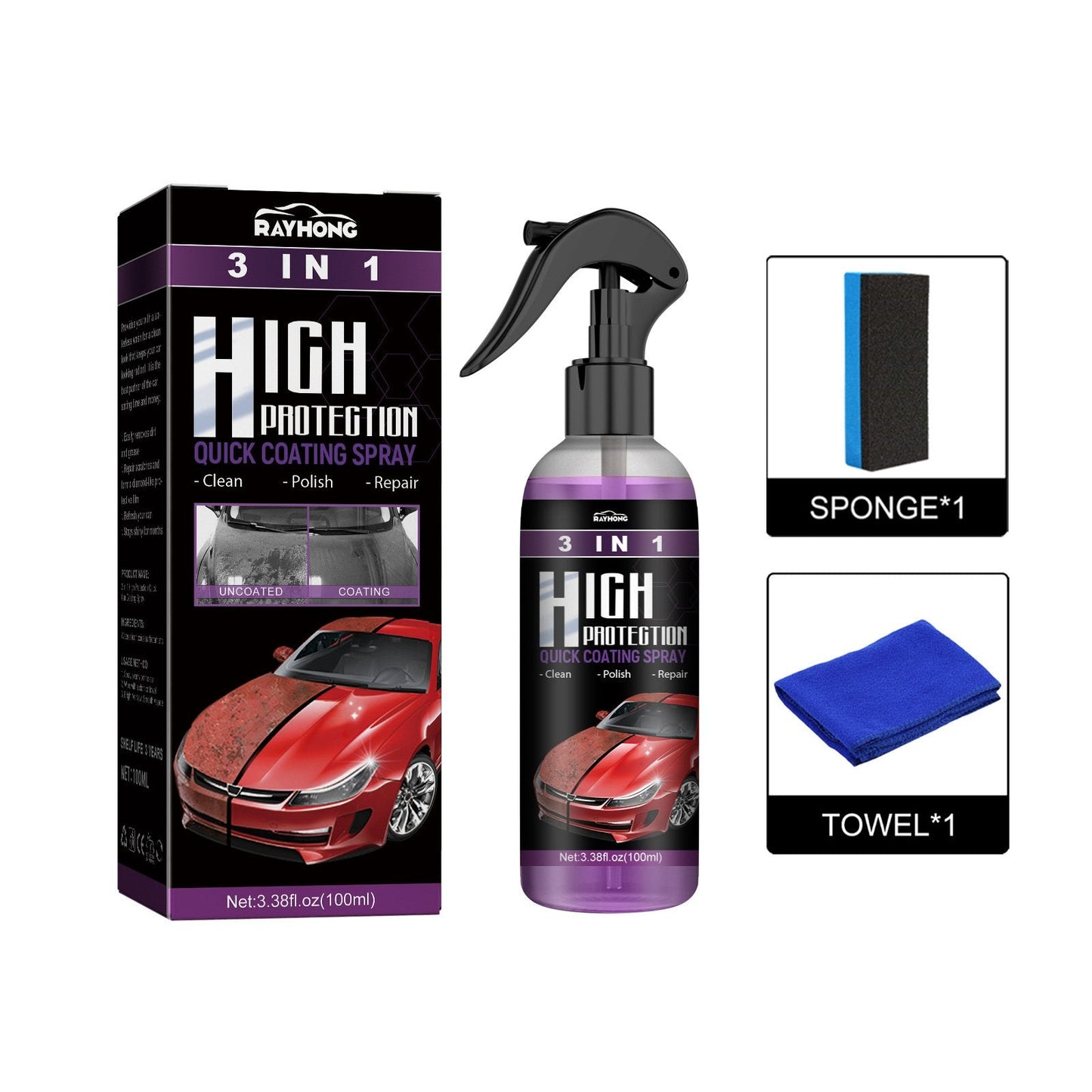 🔥Gran promoción: 49% de descuento⏰Spray de revestimiento para automóviles de alta protección 3 en 1 