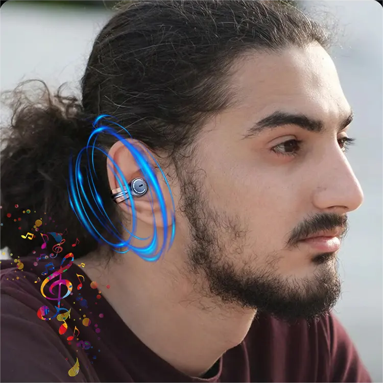 🎅 Regalo ideal de Navidad.🎅 🎁 - Auriculares inalámbricos Bluetooth de conducción ósea