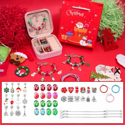 🎉El mejor regalo de Navidad para niños: 🎀Hermoso juego de pulseras navideñas DIY 