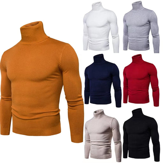 🎅🎄Oferta de Navidad🥳- Suéter cálido de cuello alto para hombre 