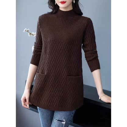 Gift Choice - Women's Mid-Length Half Turtleneck Sweater(40%OFF)