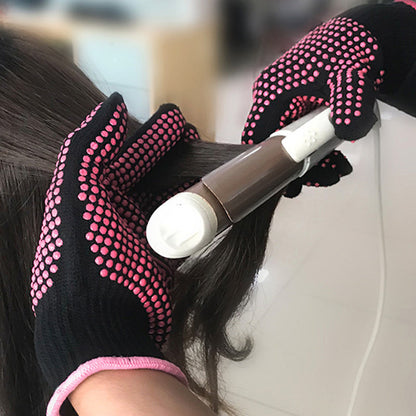 Guantes resistentes al calor con protuberancias para peinar el cabello 