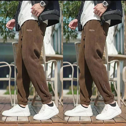 Pantalones deportivos con puños versátiles y de moda para hombre