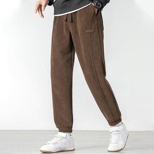 Pantalones deportivos con puños versátiles y de moda para hombre