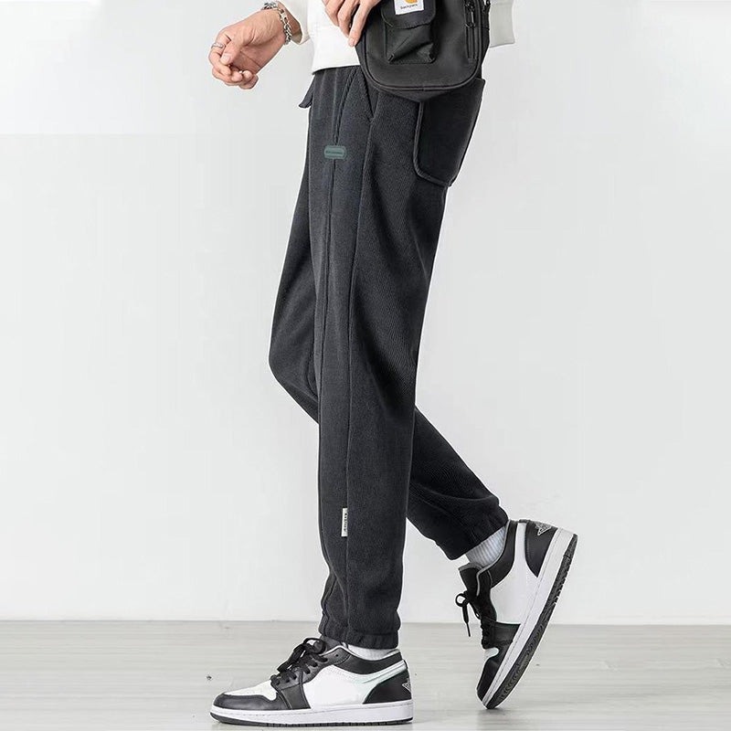 Pantalones deportivos con puños versátiles y de moda para hombre