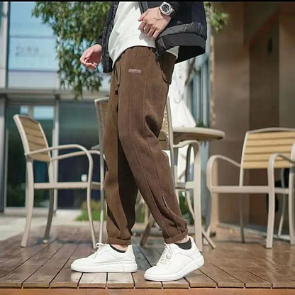 Pantalones deportivos con puños versátiles y de moda para hombre