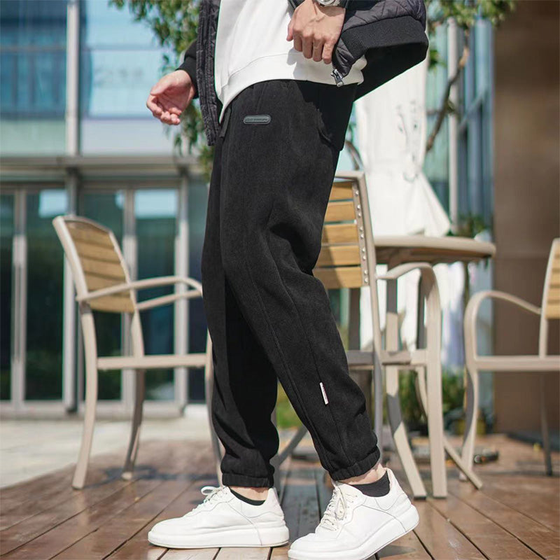 Pantalones deportivos con puños versátiles y de moda para hombre