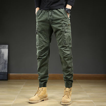 Men's Fashion Casual Multi-Pocket Tapered Sweatpants